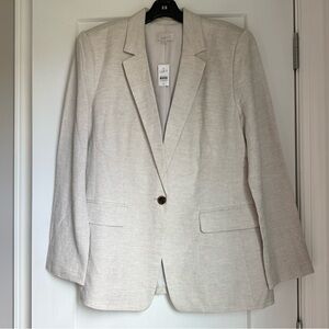 LOFT Light Beige Linen Blazer